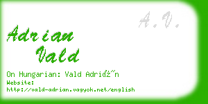 adrian vald business card